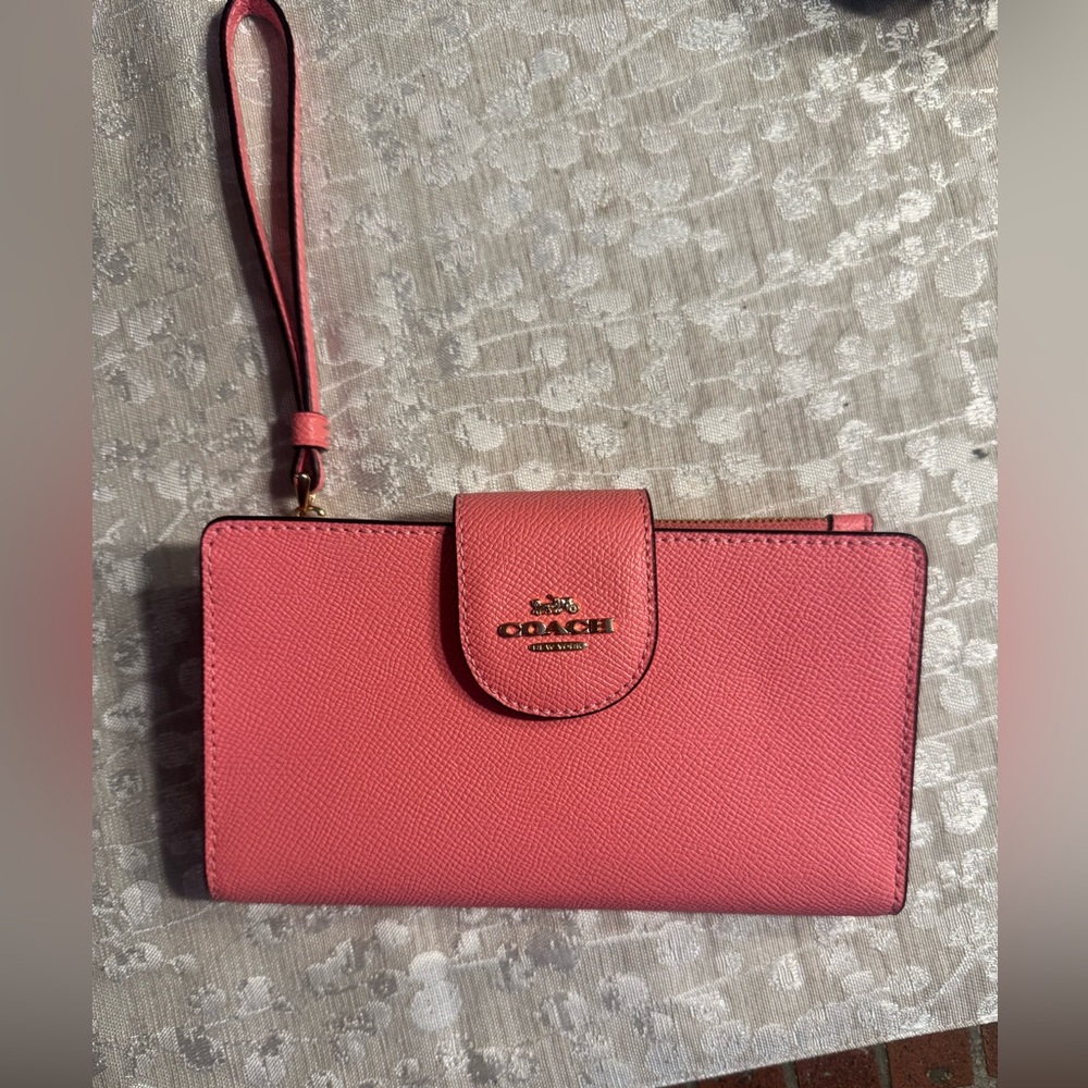 Coach Coral Wristlet Clutch